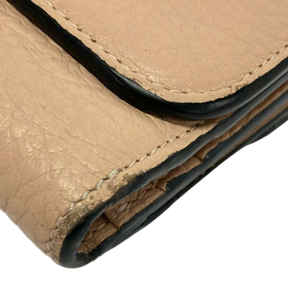 Chloé Alphabet Small Trifold Wallet Trifold Wallet Beige Gold - Picture 6 of 7